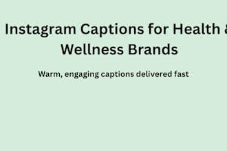 write engaging instagram captions for your health and wellness brand