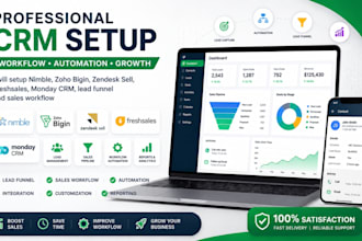 setup nimble zoho bigin zendesk sales workflow freshsales monday CRM lead funnel