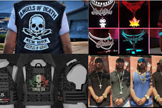 create fivem clothing, mc kuttes with patches biker vests, fivem mlo fivem chain