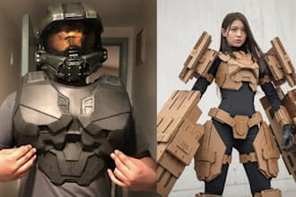 design wearable 3d cosplay armor custom 3d helmet for 3d printing stl