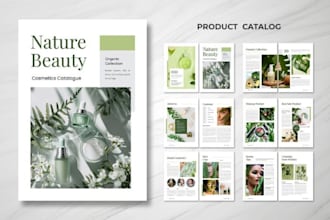 design beauty product catalog and brochure for med spa cosmetic, aesthetic spa