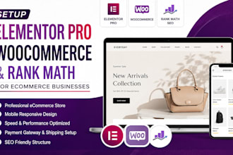 setup elementor pro woocommerce and rank math for ecommerce businesses