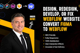 fix, redesign and customize webflow website, fix webflow bugs, webflow design