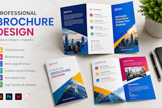 design bifold trifold brochure booklet company profile booklet brochure design