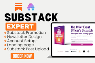 setup substack account substack newsletter design substack publication promotion