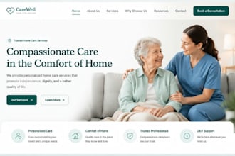 build wix home care website caregiver website healthcare agency website