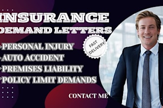 draft insurance demand letters, policy limit demand packages and claims