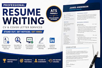 deliver professional resume writting cover letter ats resume professional resume