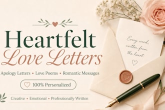 emotional love letter, personal letter, romantic message