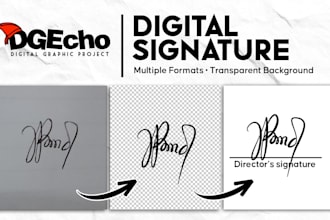 vectorize and digitize your signature with high resolution