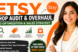 optimize etsy listings, audit shop and increase etsy sales pitch deck ecommerce