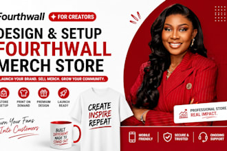 setup fourthwall store with printful products and design fourthwall website