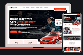 design car detailing car garage repair ev repair car mechanic car repair website