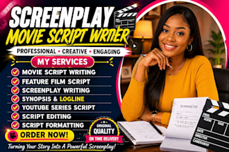 do movie script writing screenplay writing   screenwriting film script writing
