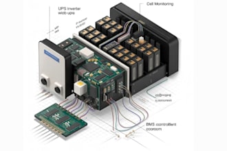 design ups inverter backup power system, battery management and electronic pcb