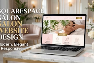 design squarespace salon landing page, squarespace design, squarespace redesign