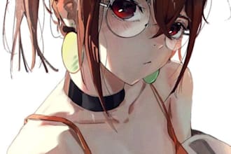 draw an anime illustration sfw or nsfw cell shaded render
