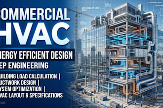 hvac system for commercial buildings, energy efficient systems and full mep plan