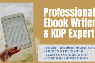 your professional ebook writer and kindle KDP publisher