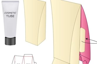 design cosmetic carton insert sleeve packaging template