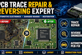 fix reverse engineer restore damag pcb trace automotive electronic circuit board