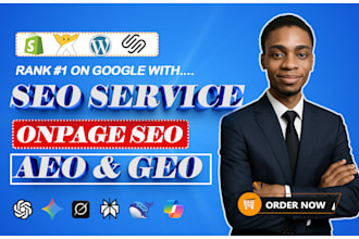 do technical and, on page seo and audit for shopify, wordpress, wix websites
