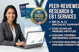 write and publish scopus and google scholar articles for eb1a and niw