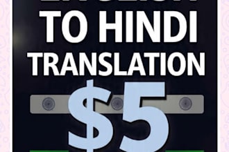do professional english to hindi translation and transcription