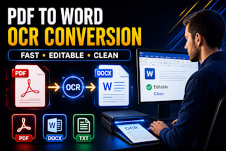 convert PDF image or scanned document to word
