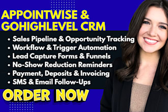 setup appointwise gohighlevel workflow automation landing page sales funnel crm