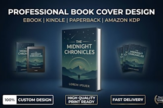 design professional book cover, ebook cover amazon KDP book cover art
