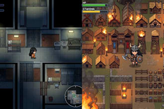 pixel art tileset pixel tilemap top down isometric background game asset