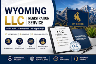 do wyoming llc registration and ein for residents and non residents in US