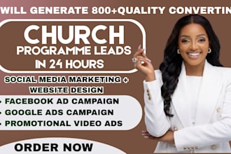get 1000 church leads, church facebook ads, church google ads, church video ads