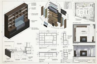 create detailed DIY woodworking furniture plans with 2d 3d design and cut list
