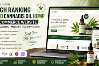design high ranking cbd cannabis oil hemp vape ecommerce website