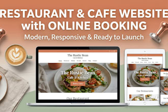 create squarespace website for restaurant or cafe with booking