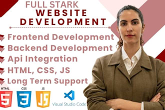 be your full stack web developer for full stack website development