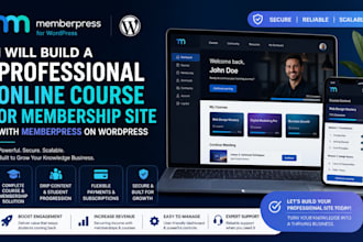 build an online course website or membership site with wordpress memberpress
