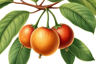 paint a gorgeous fruits botanical illustration for you