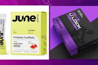 design premium dtc brand packaging ecommerce supplement amazon box label design