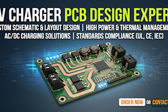 design ev charger circuit, pcb layout and microcontroller based charging system