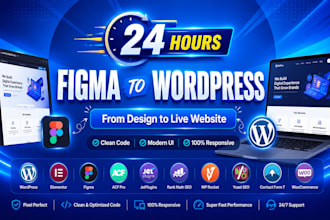convert figma to wordpress, pixel perfect design in 24 hours