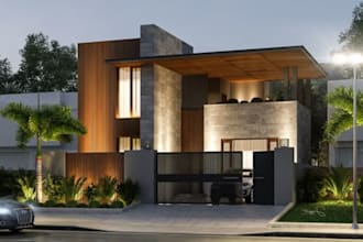 modern exterior  interior architectural design for residential homes 3d render