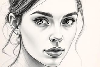 draw stylish unique charcoal pencil portrait