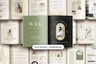 design editable canva workbook and ebook