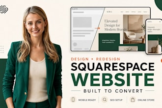 redesign squarespace website, design and build squarespace website development
