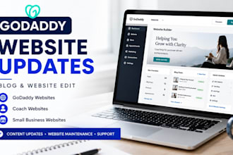 fix design godaddy website blog website update coach website transfer website