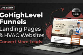 gohighlevel landing page go highlevel sales funnel go high level hvac website