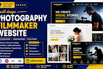 design squarespace film studio videographer photographer portfolio website